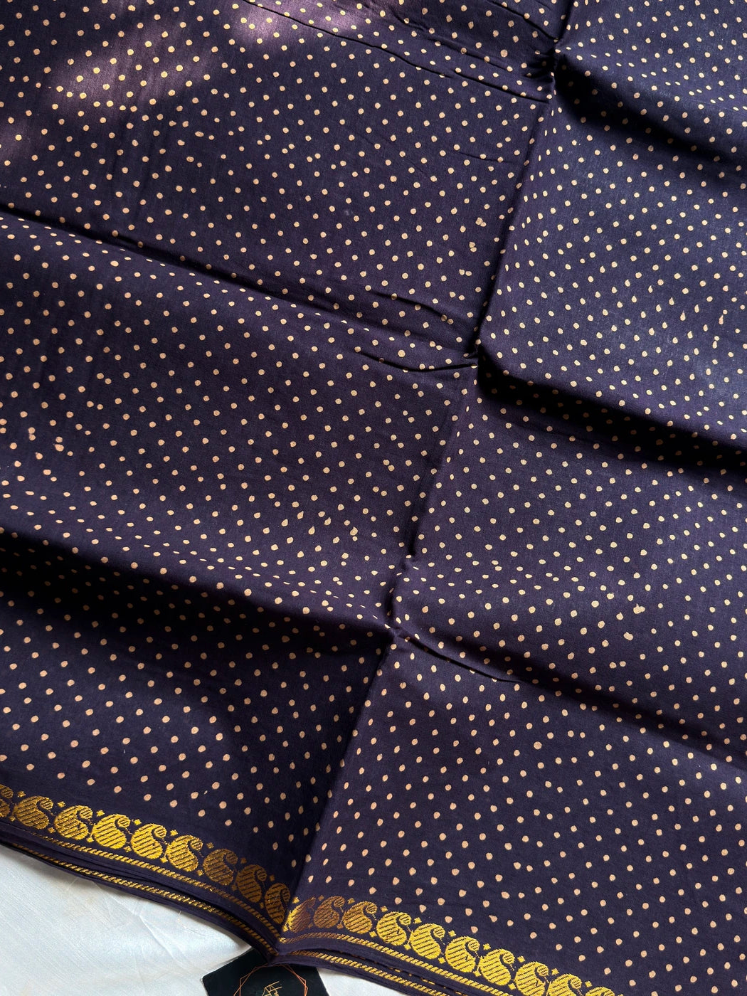 Madurai Sungudi Cotton - Midnight Navy