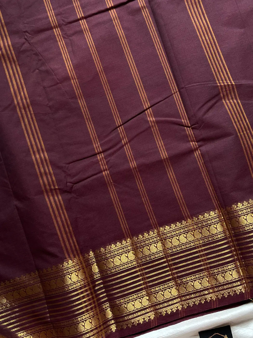 Subtle Weaves | Coffee Brown Kanchi Cotton Saree