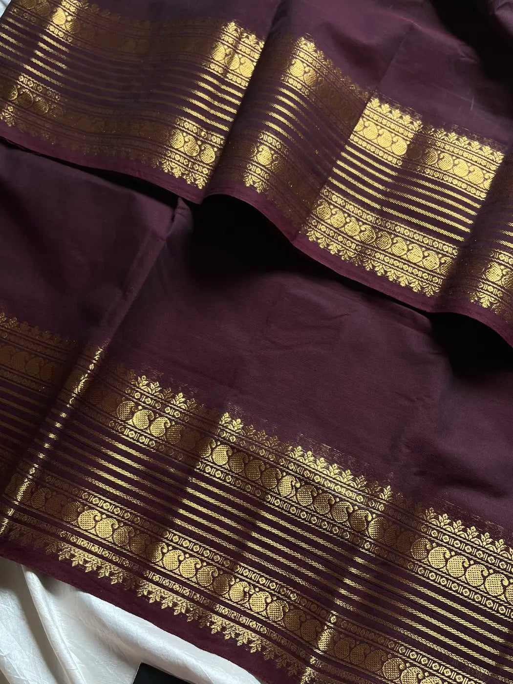 Subtle Weaves | Coffee Brown Kanchi Cotton Saree