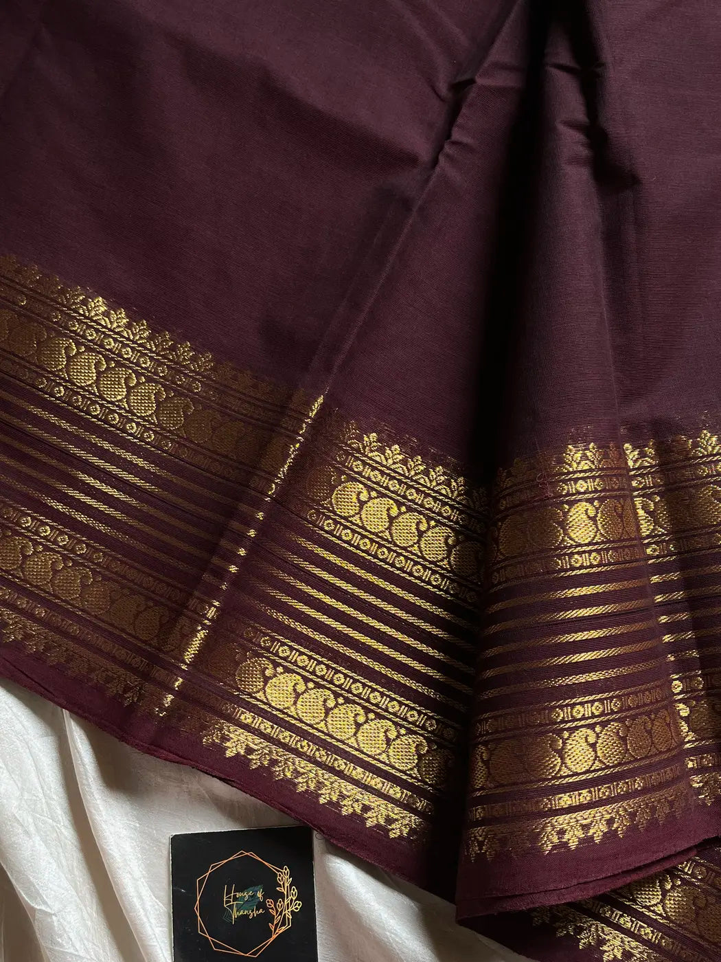 Subtle Weaves | Coffee Brown Kanchi Cotton Saree