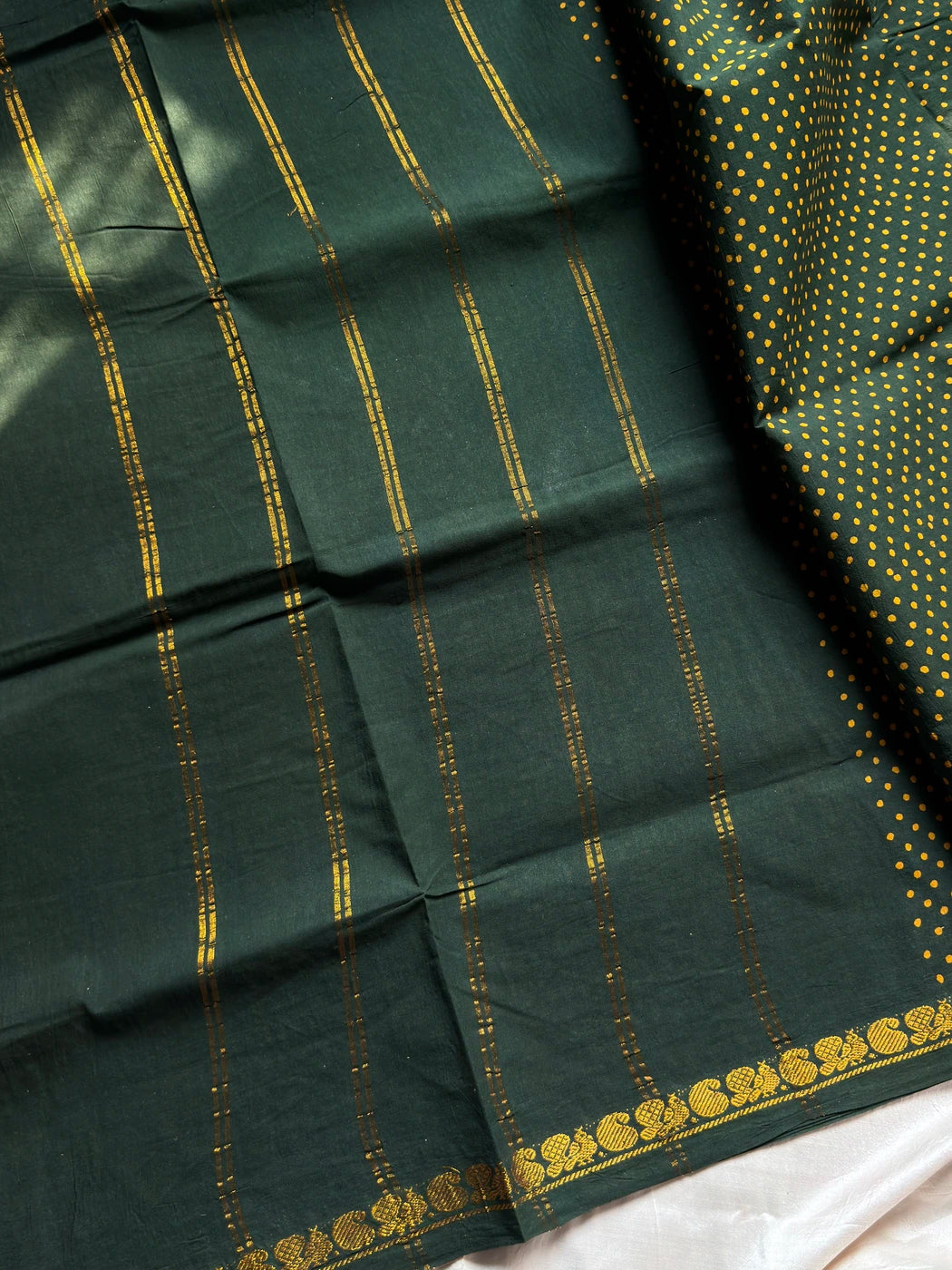 Madurai Sungudi Cotton - Green