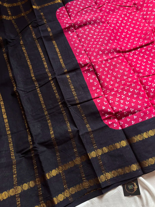 Madurai Sungudi Cotton - Pink