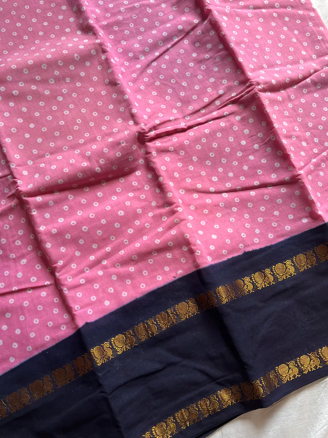 Madurai Sungudi Cotton - Pink