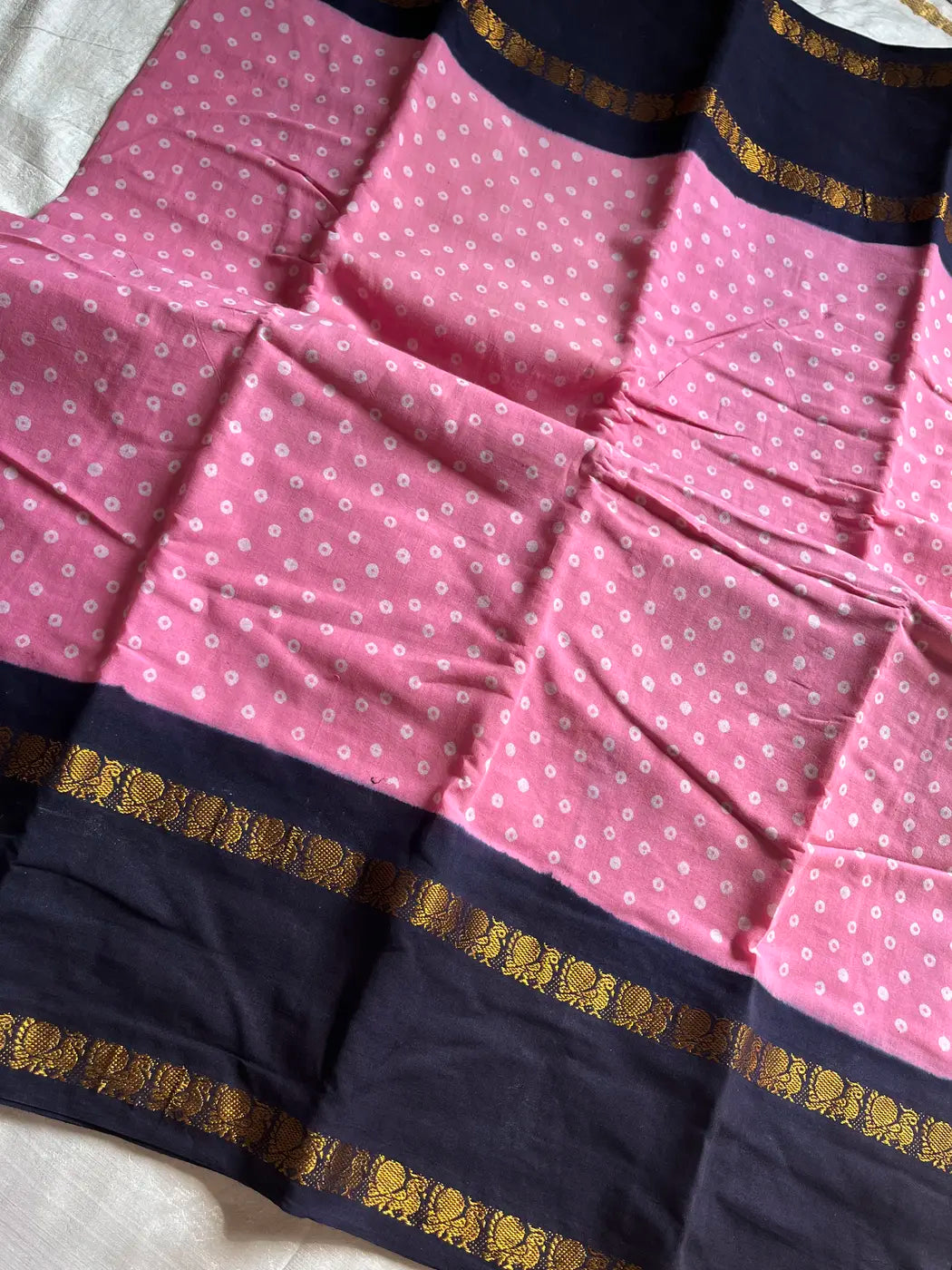 Madurai Sungudi Cotton - Pink