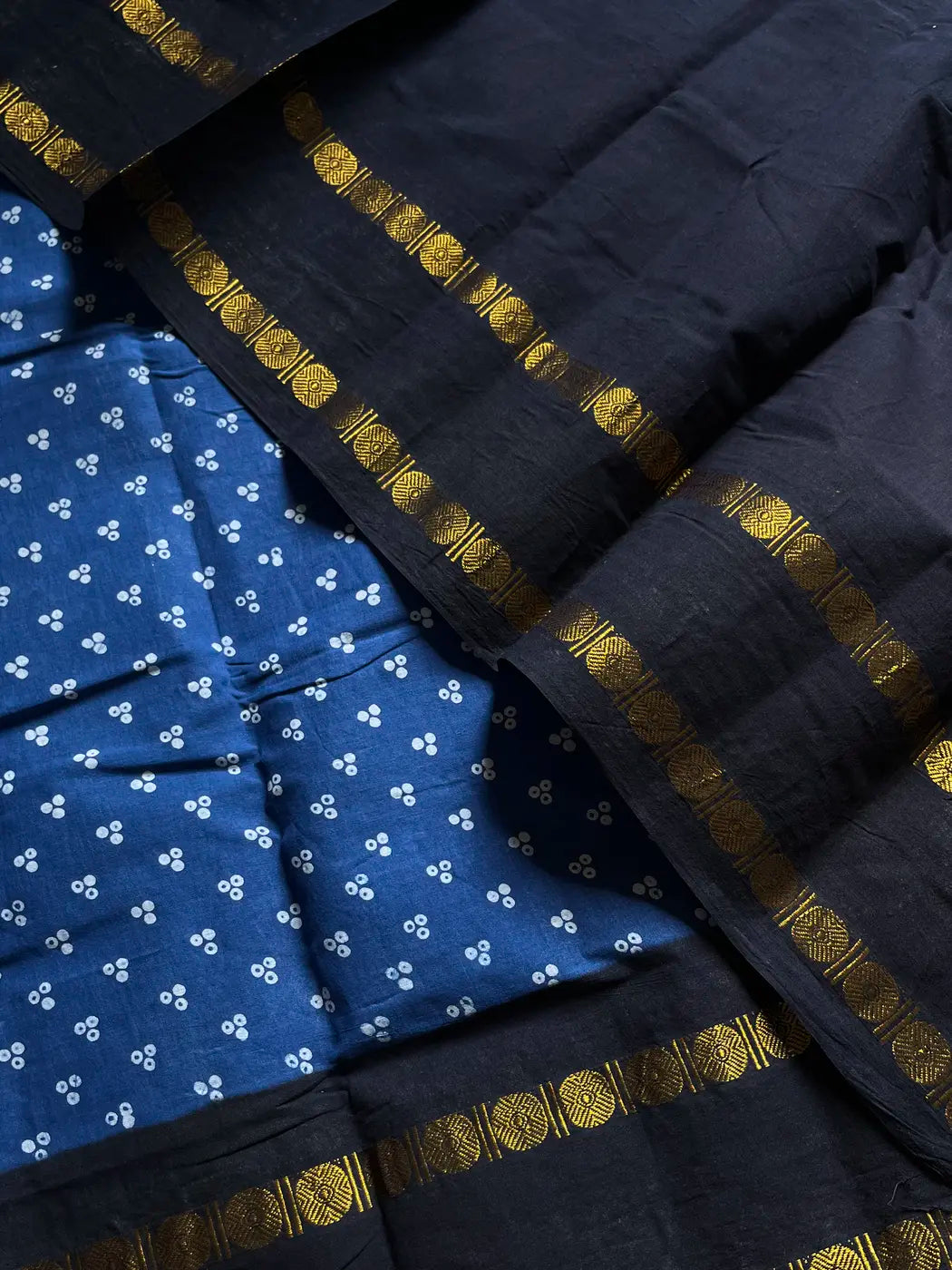 Madurai Sungudi Cotton - Blue