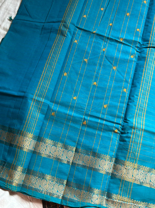 Kattam Edit – Sky Blue Checked Chettinadu Cotton