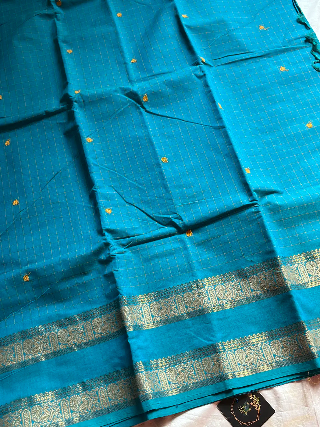 Kattam Edit – Sky Blue Checked Chettinadu Cotton