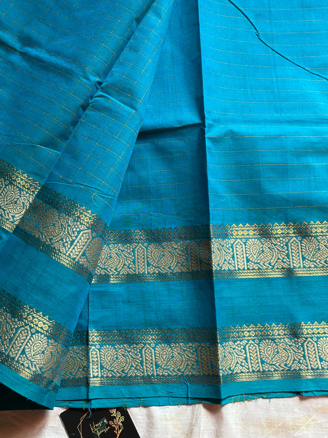 Kattam Edit – Sky Blue Checked Chettinadu Cotton