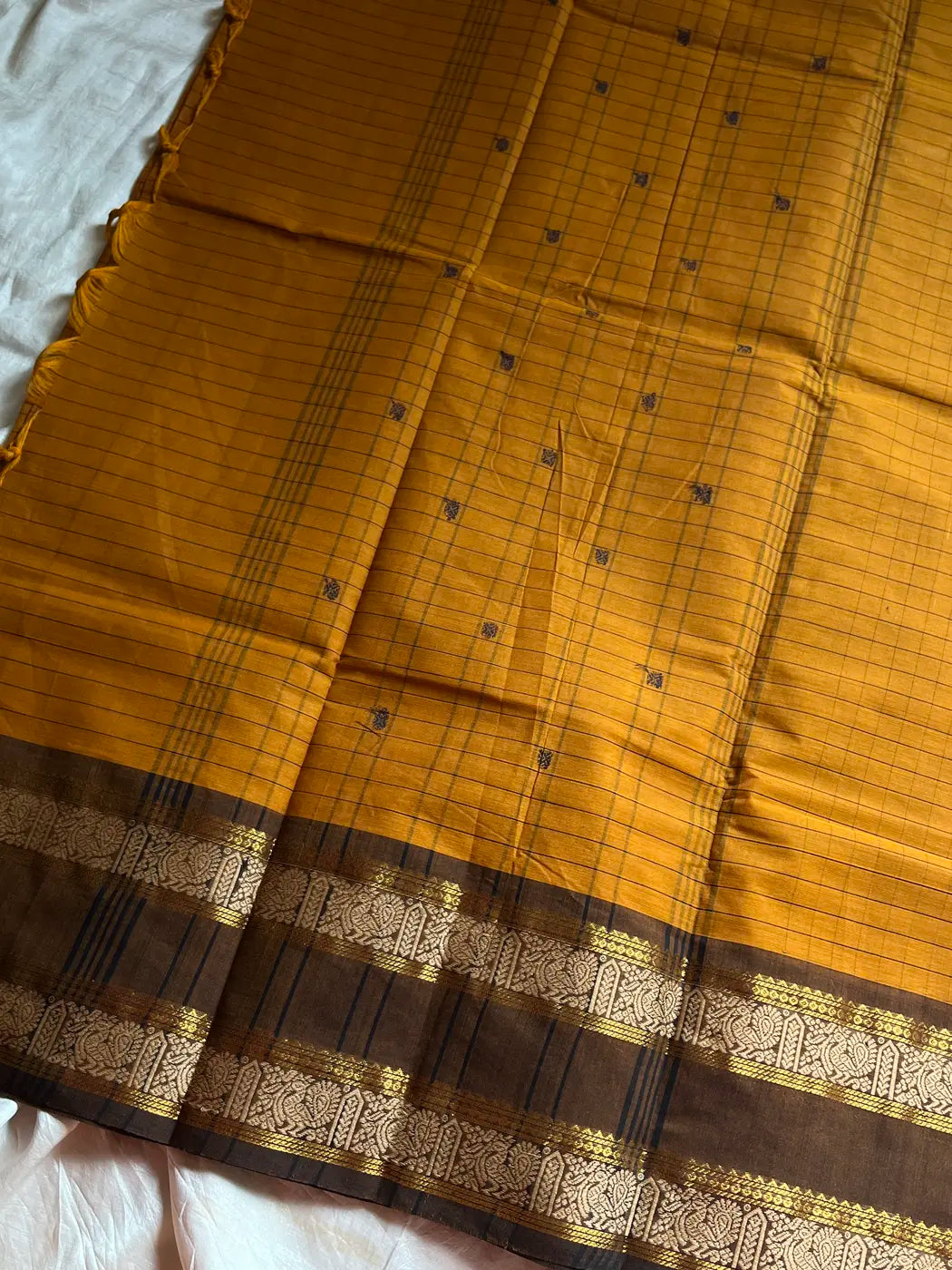 Kattam Edit – Yellow Checked Chettinadu Cotton