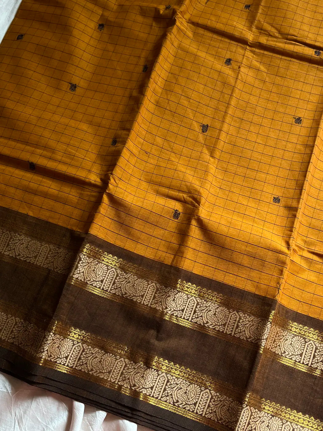 Kattam Edit – Yellow Checked Chettinadu Cotton