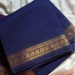 Minimal Border Edit - Royal Blue Cotton Saree