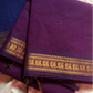 Minimal Border Edit - Royal Purple Cotton Saree