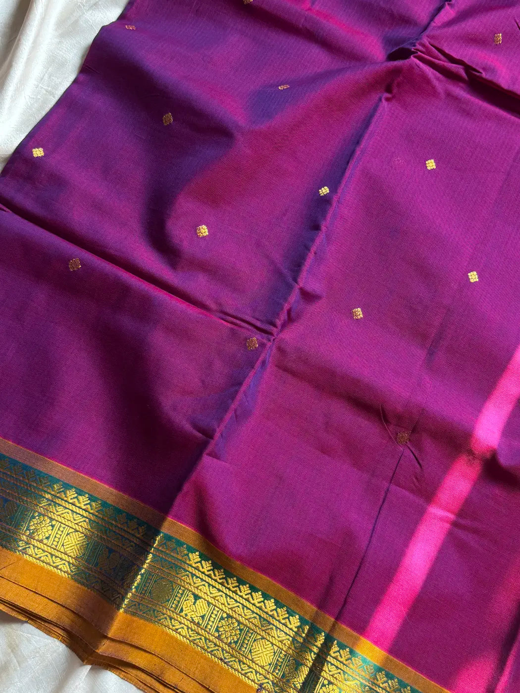 Throne Edit | Magenta 120 Count Mercerised Kanchi Cotton Saree