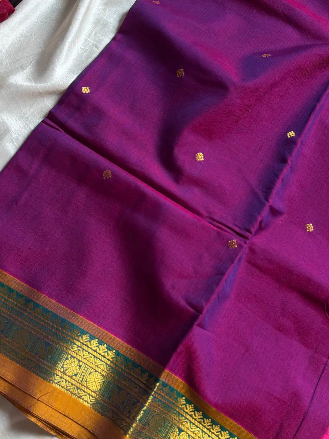 Throne Edit | Magenta 120 Count Mercerised Kanchi Cotton Saree