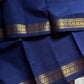 Minimal Border Edit - Royal Blue Cotton Saree
