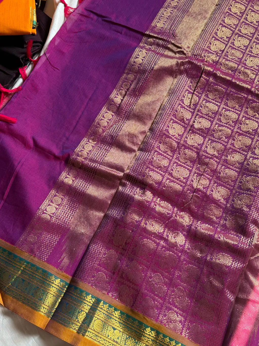 Throne Edit | Magenta 120 Count Mercerised Kanchi Cotton Saree