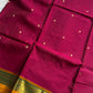 Throne Edit | Maroonish pink 120 Count Mercerised Kanchi Cotton Saree