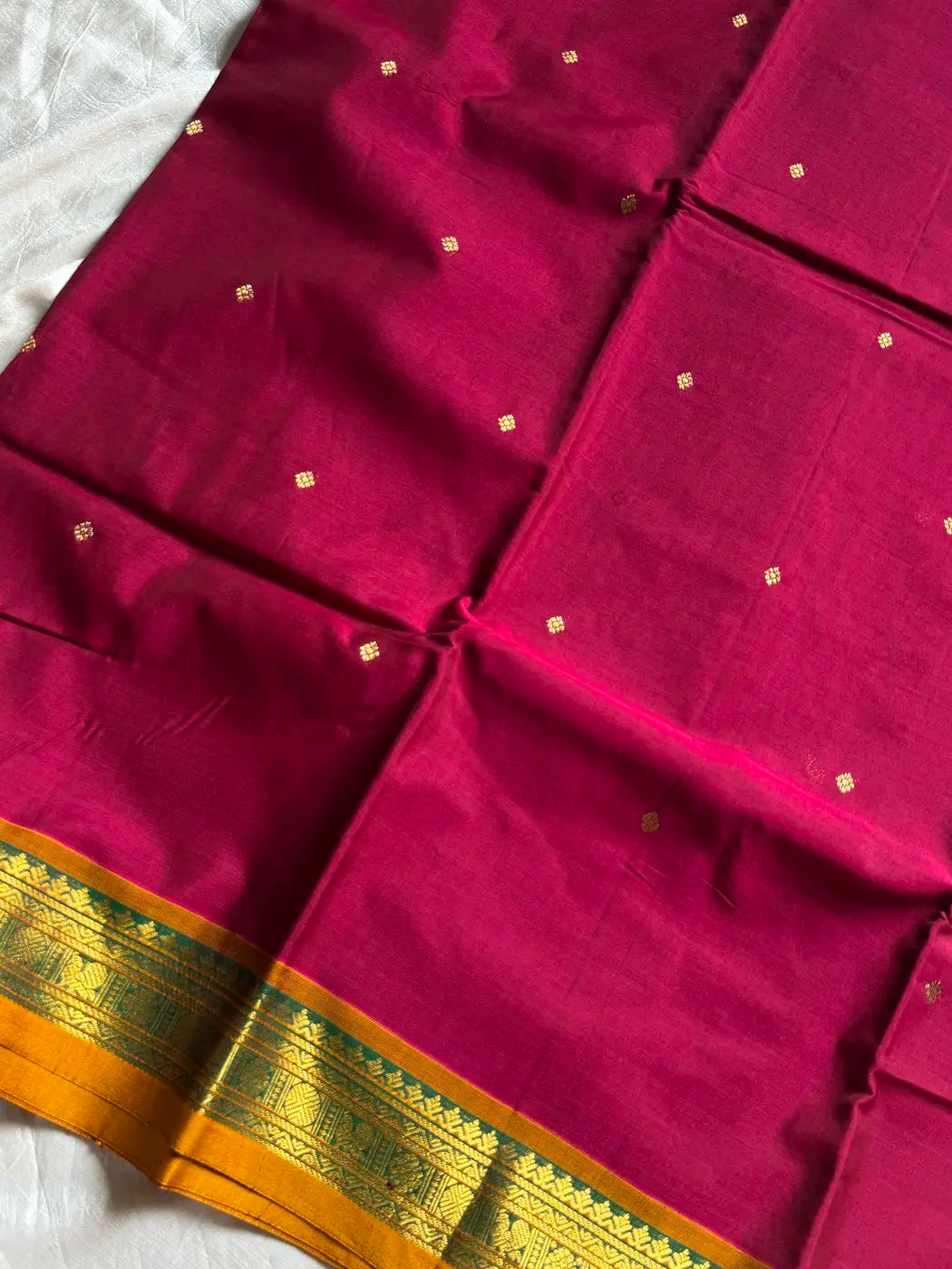 Throne Edit | Maroonish pink 120 Count Mercerised Kanchi Cotton Saree