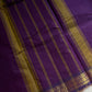 Minimal Border Edit - Royal Purple Cotton Saree