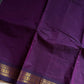 Minimal Border Edit - Royal Purple Cotton Saree