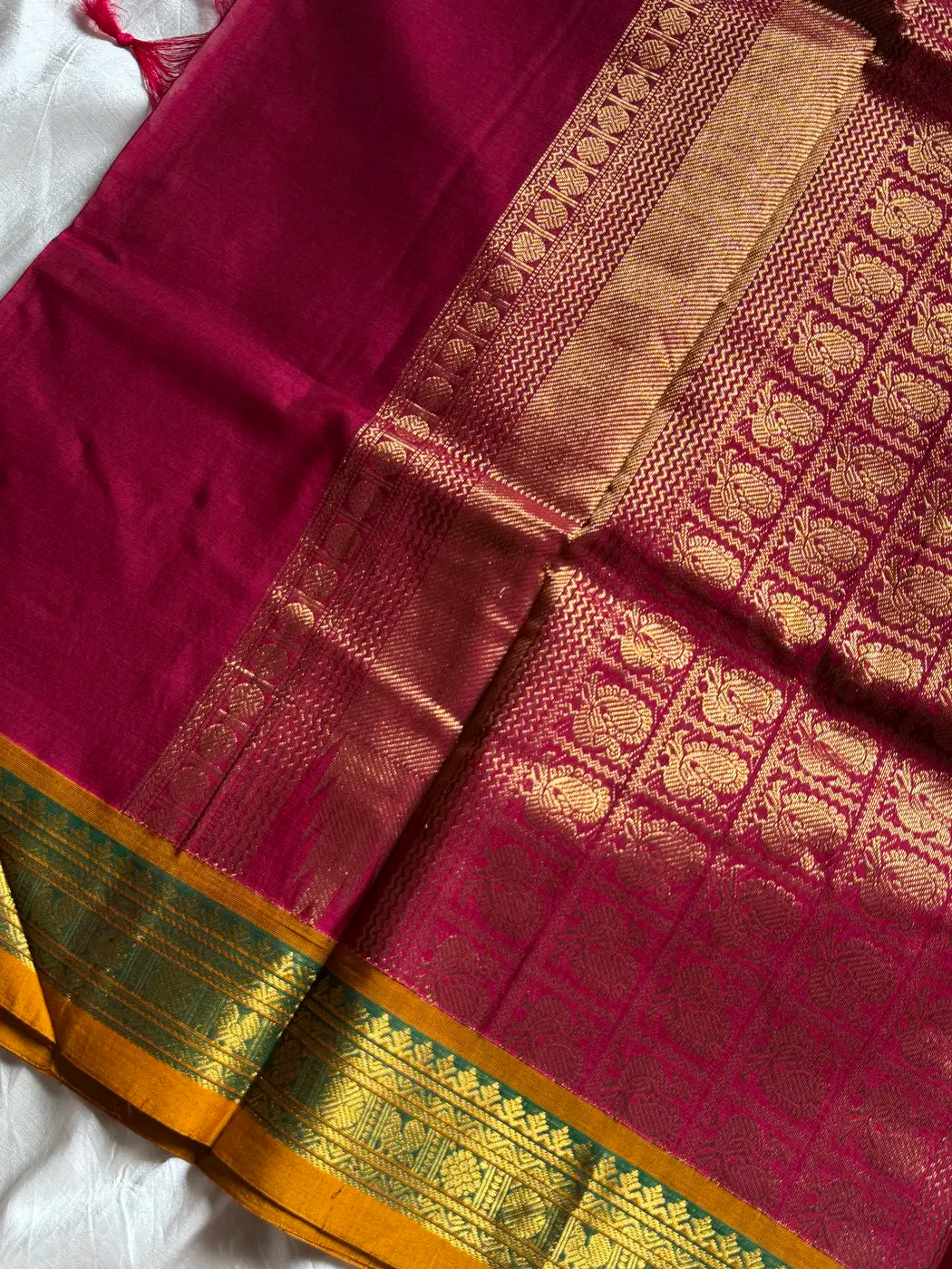 Throne Edit | Maroonish pink 120 Count Mercerised Kanchi Cotton Saree