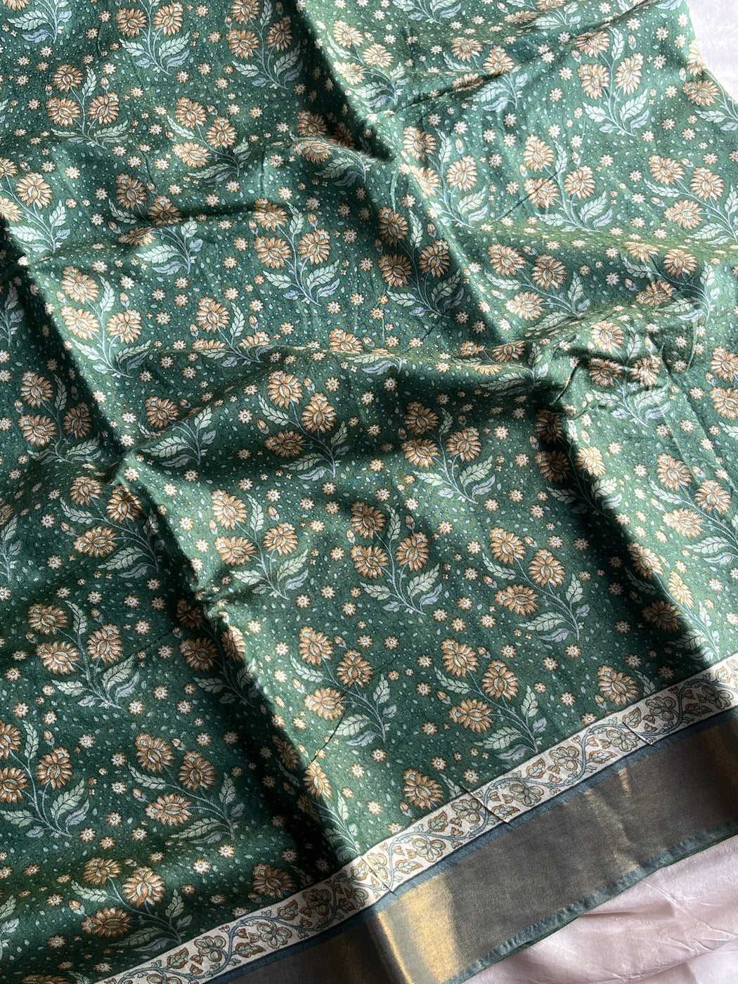 Semi Tussar - Pastel green