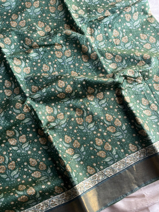 Semi Tussar - Pastel green