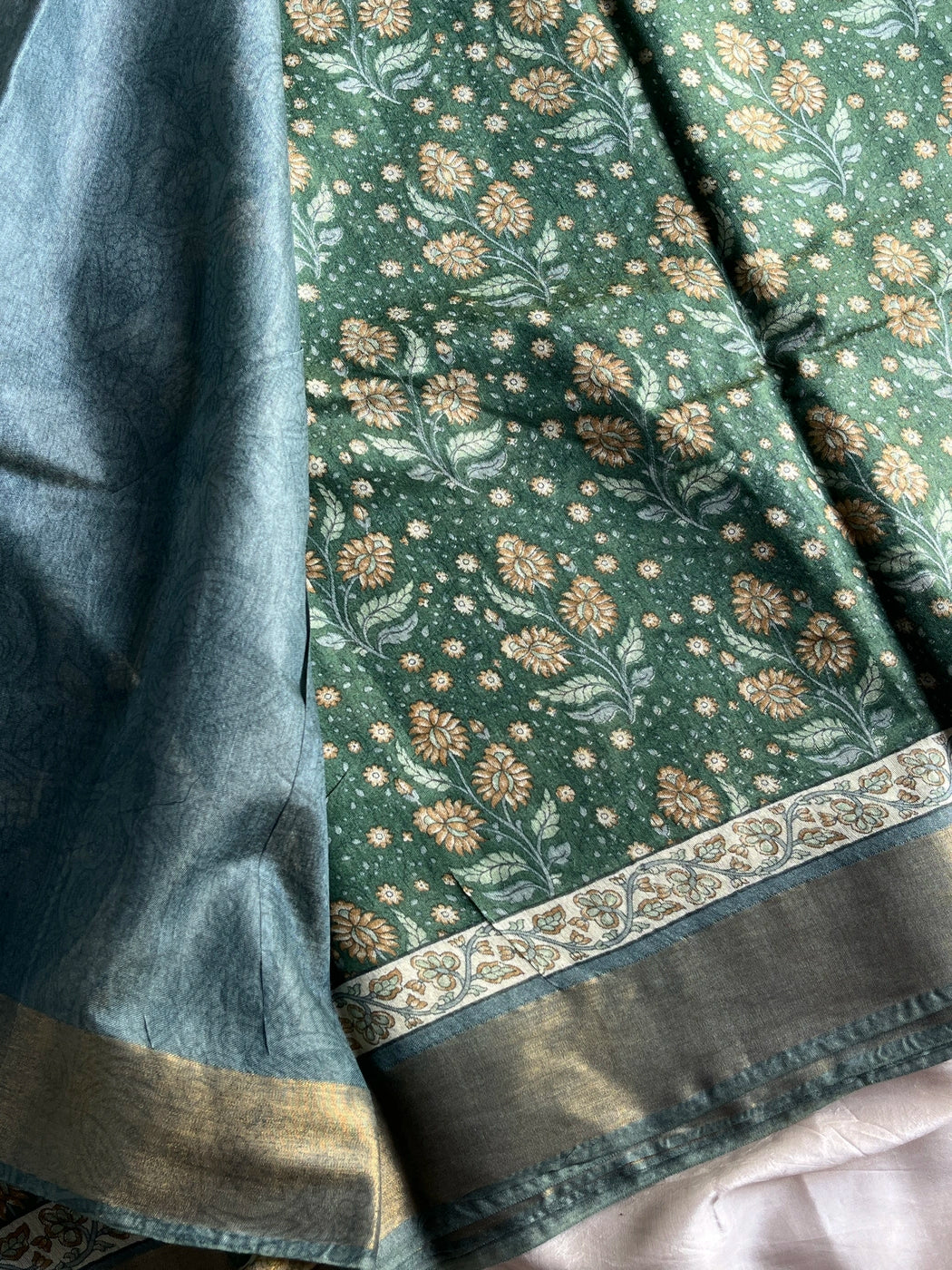 Semi Tussar - Pastel green