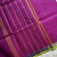 Subtle Weaves Purple Kanchi Cotton Saree with woven detailing and refined small border – House of Thansha