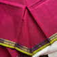 Subtle Weaves Magenta Pink Kanchi Cotton Saree with woven design and small border – House of Thansha