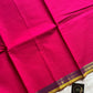 Subtle Weaves Pink Kanchi Cotton Saree with woven detailing and elegant small border – House of Thansha