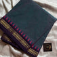 Midnight Violet Kanchi cotton saree with small border – Subtle Weaves collection by House of Thansha