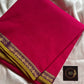 Subtle Weaves Pink Kanchi Cotton Saree with woven detailing and elegant small border – House of Thansha