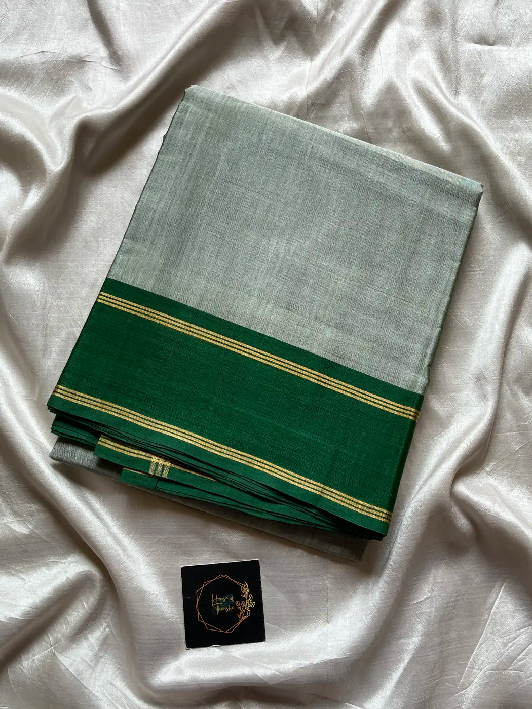 Devendra Saree – Pastel Green | Vegan Handloom Art silk