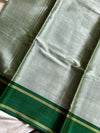 Devendra Saree – Pastel Green | Vegan Handloom Art silk