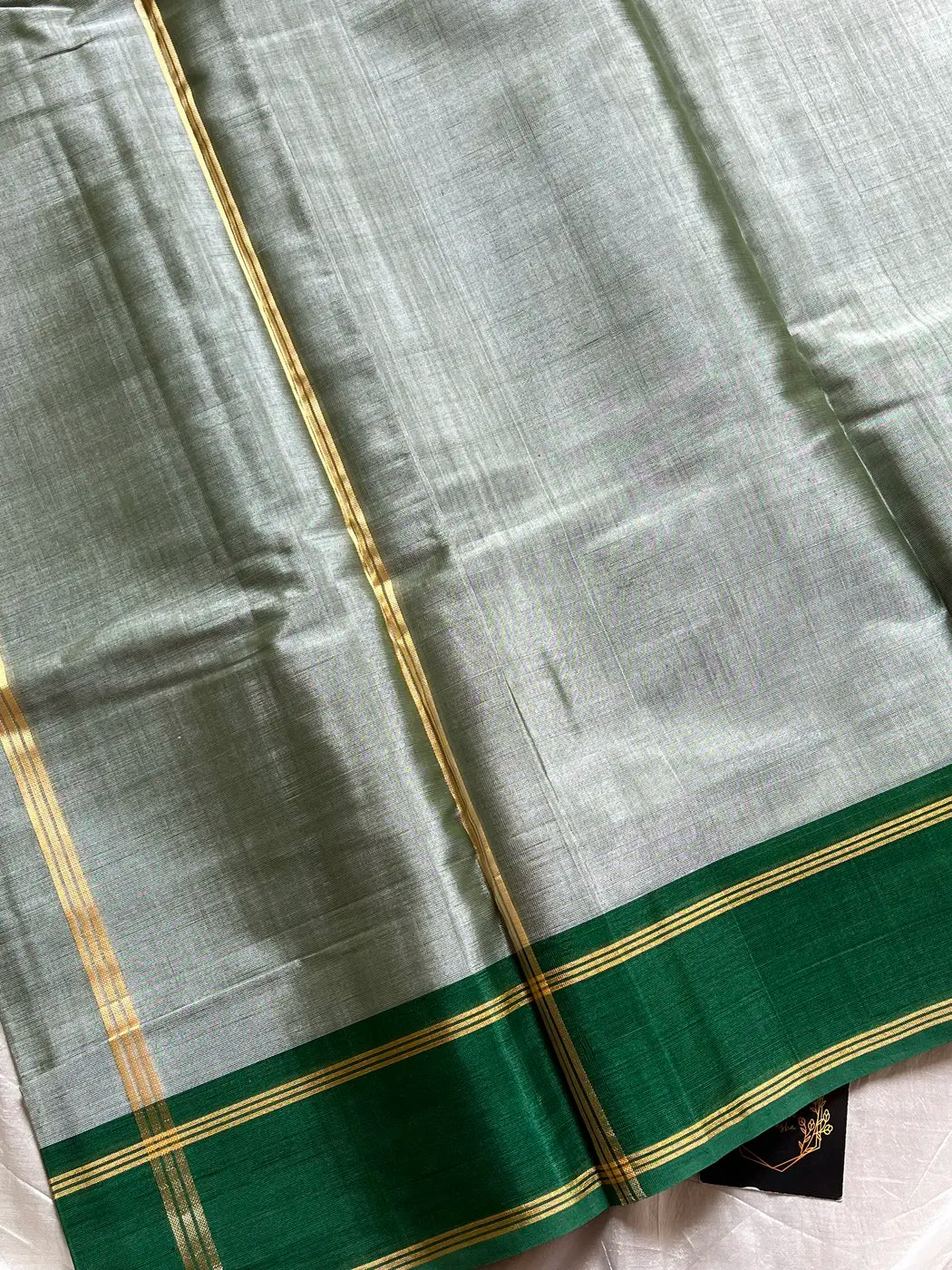 Devendra Saree – Pastel Green | Vegan Handloom Art silk