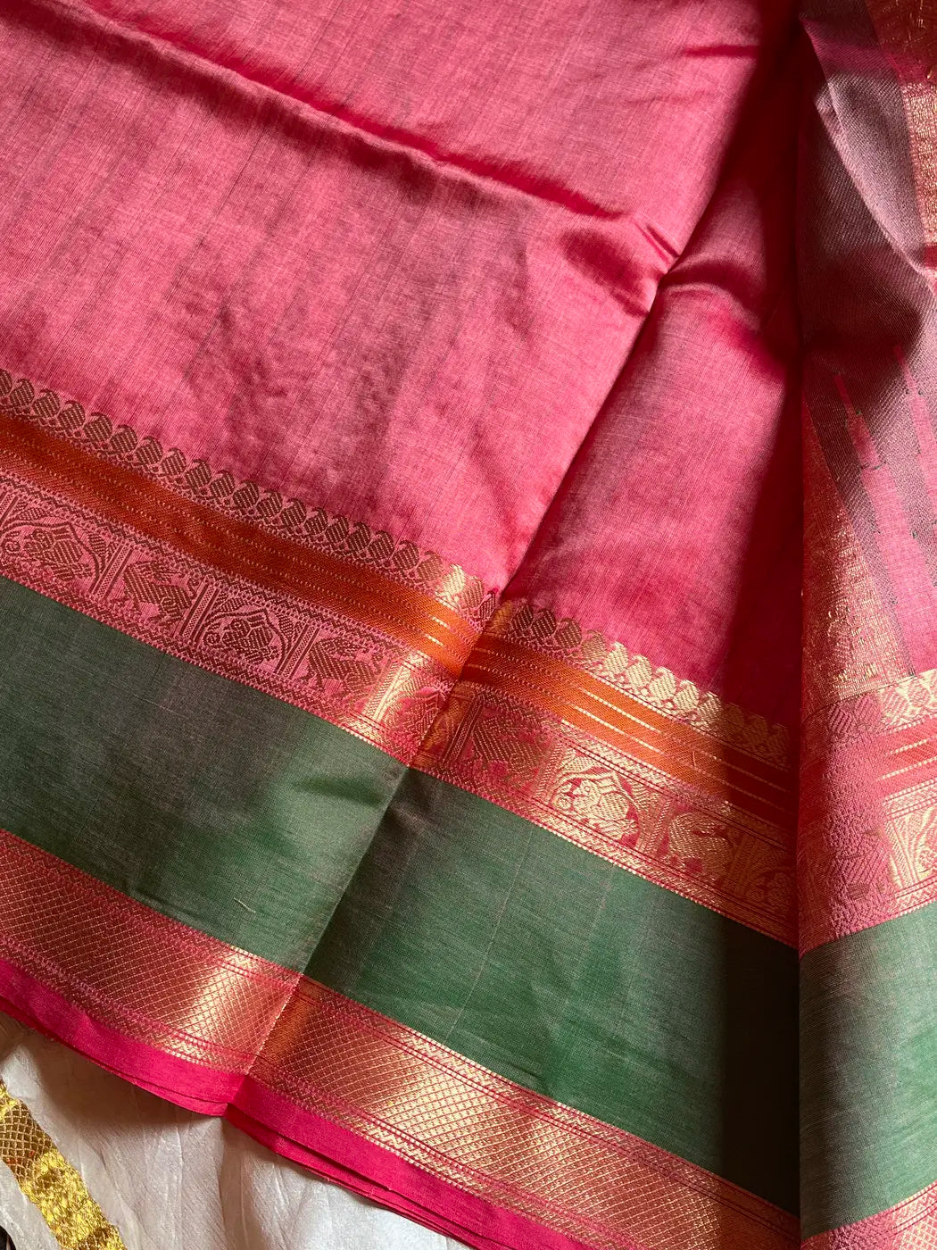 Pattu Nool Edit | Kanchi Silkcotton saree - Pink