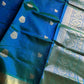 Pattu Nool Edit | Kanchi Silkcotton saree - Blue