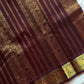Mango Yellow Korvai Kanchivaram Silk Cotton Saree with Brown Zari Border – Pattu Nool Edit by House of Thansha