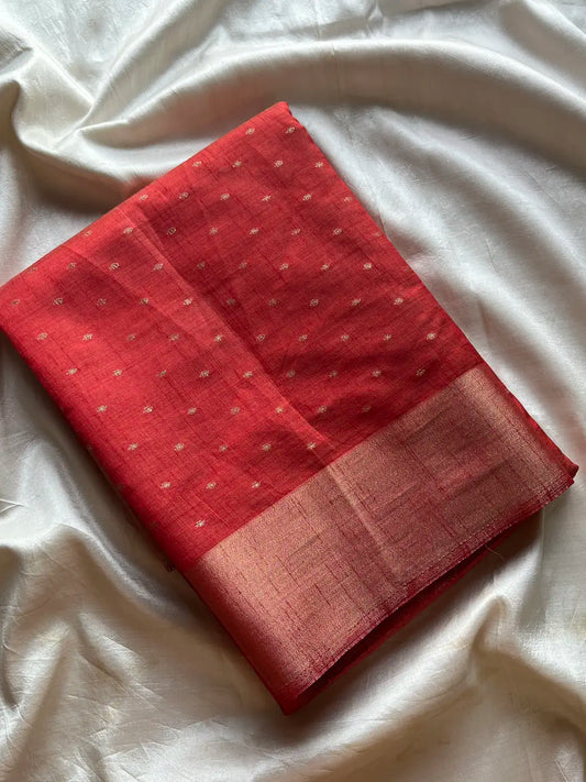 Semi Tussar - Red