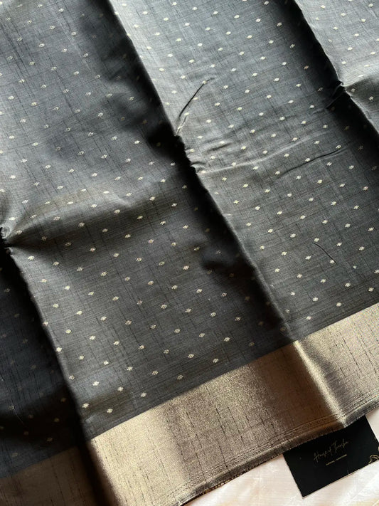 Semi Tussar - Elephant Black