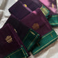 Vegan Weaves – Royal deep purple Handloom Art Silk Saree