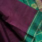 Vegan Weaves – Royal deep purple Handloom Art Silk Saree