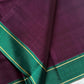 Vegan Weaves – Royal deep purple Handloom Art Silk Saree