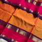Orange 120 Count Mercerised Kanchi Cotton Saree | House of Thansha