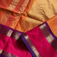 Orange 120 Count Mercerised Kanchi Cotton Saree | House of Thansha