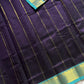 Pattu Nool Edit | Kanchi Silkcotton saree - Dark violet with sky blue