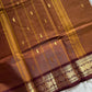 Honey Brown handloom Kanchi cotton saree with contrast border – House of Thansha