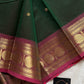 Vintage Loom Edit | Dark Green Kanchi Cotton Saree
