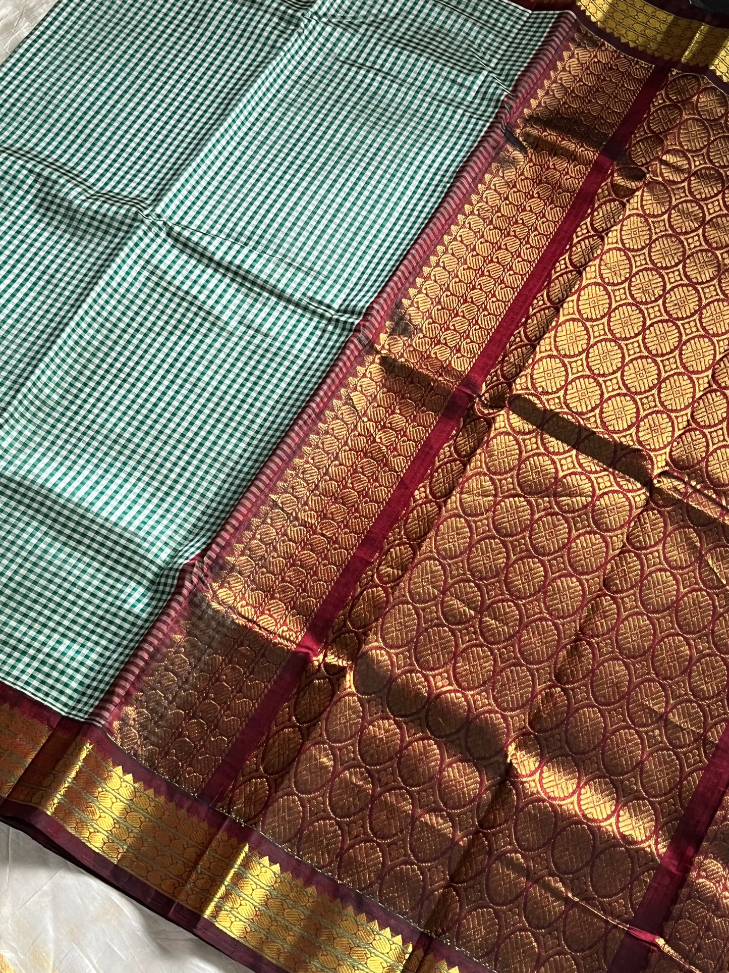 Pastel Kattam Korvai Pure Kanchi Silk Cotton Saree – Pattu Nool Edit | House of Thansha